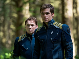 Left to right: Anton Yelchin plays Chekov and Chris Pine plays Kirk in Star Trek Beyond from Paramount Pictures, Skydance, Bad Robot, Sneaky Shark and Perfect Storm Entertainment