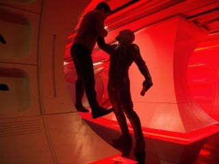 Left to right: Chris Pine plays Captain James T. Kirk and Idris Elba plays Krall in Star Trek Beyond from Paramount Pictures, Skydance, Bad Robot, Sneaky Shark and Perfect Storm Entertainment
