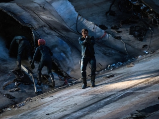 Chris Pine plays Kirk in Star Trek Beyond from Paramount Pictures, Skydance, Bad Robot, Sneaky Shark and Perfect Storm Entertainment